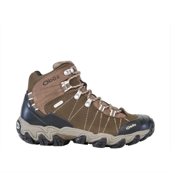 Oboz Footwear Shoes - Obōz Womens Bridger Mid Hiking Boots Walnut Brown Leather B-Dry Waterproof 9.5